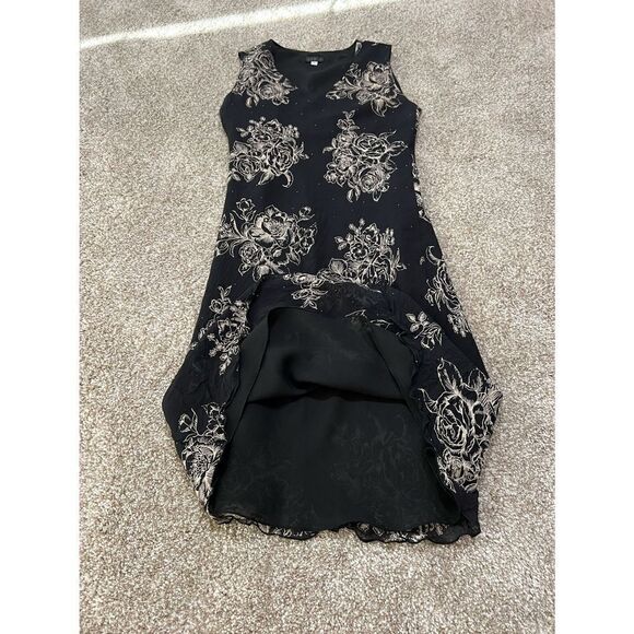 Lapis women Dress Silk Black Floral size S - Picture 7 of 10